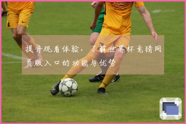 提升观看体验，了解世界杯竞猜网页版入口的功能与优势