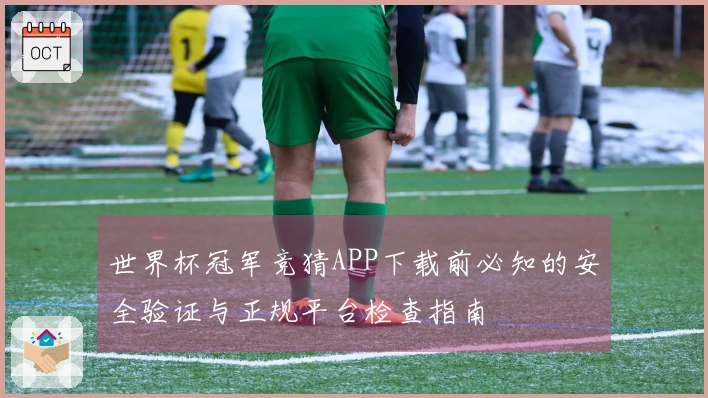 世界杯冠军竞猜APP下载前必知的安全验证与正规平台检查指南